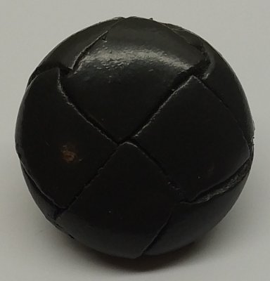 Knapp 21 mm Ø Läder - Grå - GråSvart