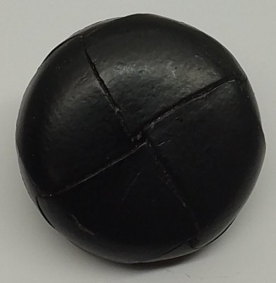Knapp 24 mm Ø Läder - Svart