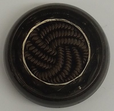 Knapp 23 mm Ø Silverfärgad/Brun