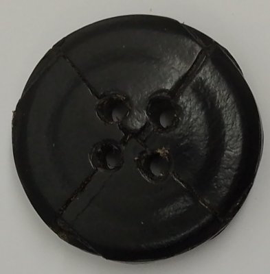 Knapp 30 mm Ø Läder - Svart