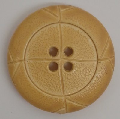 Knapp 27 mm Ø Läder - Beige