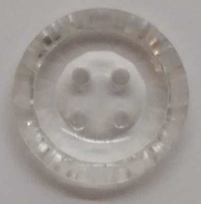 Knapp 17 mm Ø Vit/Genomskinlig