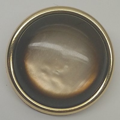 Knapp 27 mm Ø Gul/Brun