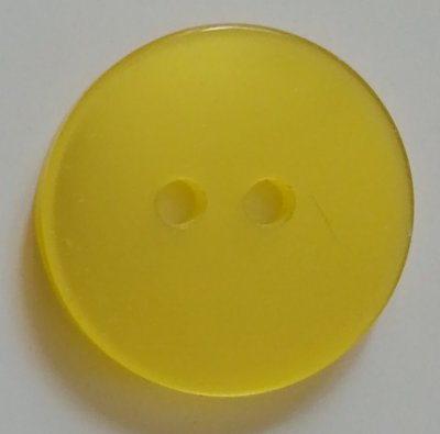 Knapp 19 mm Ø Gul/Vit