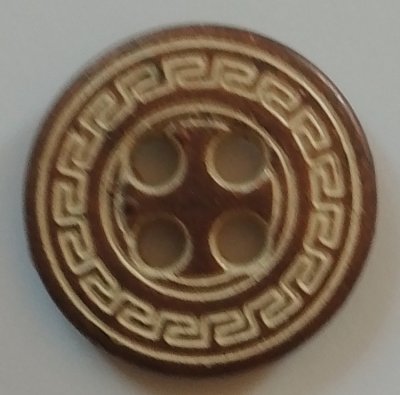 Knapp 13 mm Ø Vit/Beige . Metall.