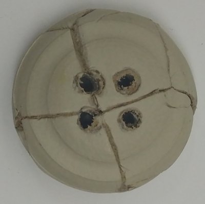 Knapp 24 mm Ø Läder - Grå