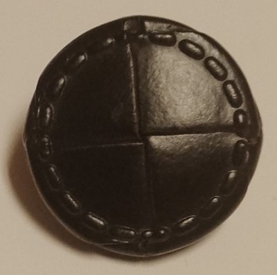 Knapp 20 mm Ø Läder - Svart