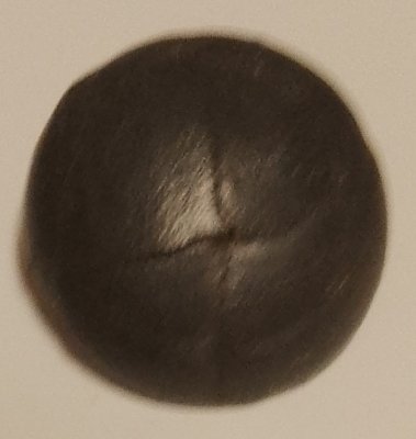 Knapp 21 mm Ø Läder - Svart