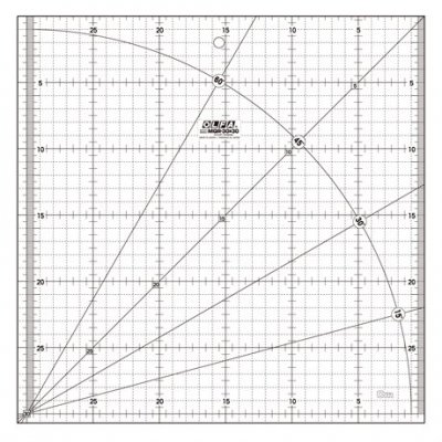 03409 Olfa Quilt frostad acryl linjal MQR-30x30. 30x30 cm